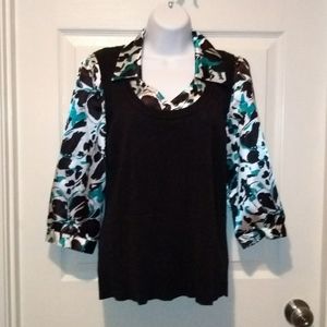 AB Studio Mock Layered Sweater